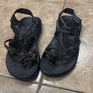 Chaco Black Strappy Sandals